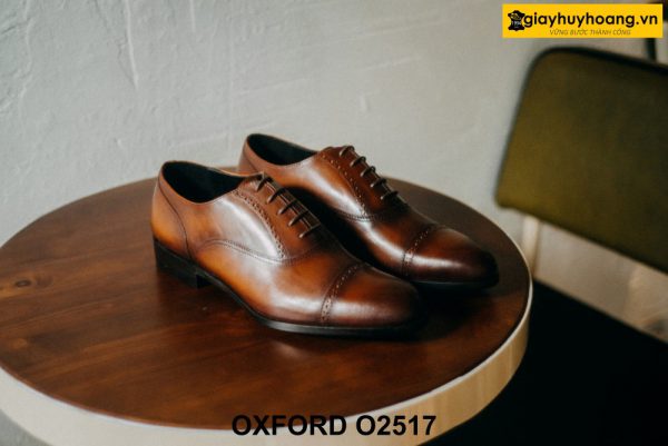 Giày da nam màu bò thiết kế đẹp thời trang Oxford O2517 001