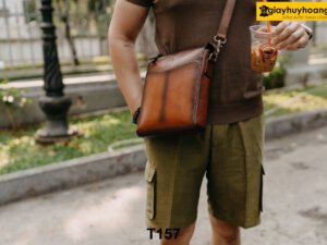 Túi chéo nam da bò công sở chuyên nghiệp T157 001