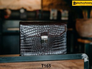 Cặp cầm tay nam da cá sấu sang trọng T165 001