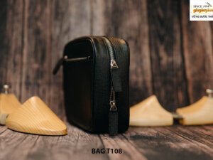 Túi ví cầm tay da bò vân saffiano nhỏ gọn T108 004