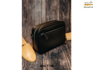 Túi ví cầm tay da bò vân saffiano nhỏ gọn T108 003