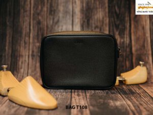 Túi ví cầm tay da bò vân saffiano nhỏ gọn T108 001