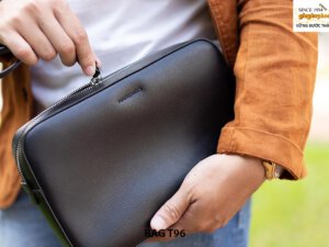 Túi ví cầm tay cho nam da vân chống nhăn cao cấp T96 004