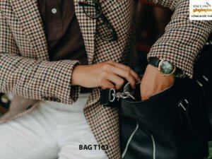 Túi xách da bò vân hạt thời trang nam T101 03