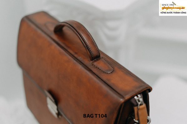 Túi xách cặp da bò thời trang nam doanh nhân T104 004