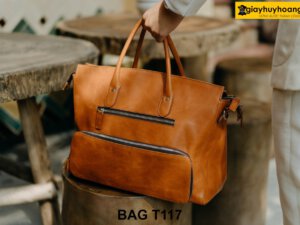 Túi xách da bò nam nhuộm màu bò thủ công cao cấp T117 001