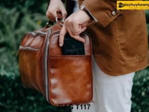 Túi xách da bò nam da bê con thảo mộc T118 004