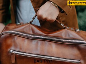 Túi xách da bò nam da bê con thảo mộc T118 002