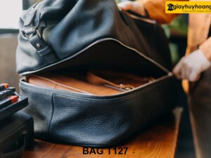 Túi xách nam da bò 2 tầng cao cấp T127 001