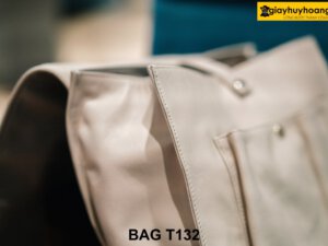 Balo thời trang nam màu trắng cao cấp T132 004