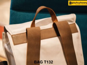 Balo thời trang nam màu trắng cao cấp T132 003