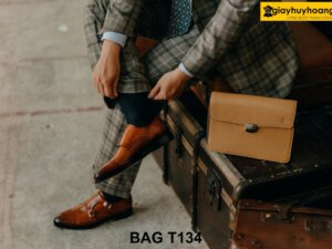 Cặp cầm tay nam da bò con nhỏ gọn T134 005