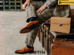 Cặp cầm tay nam da bò con nhỏ gọn T134 004