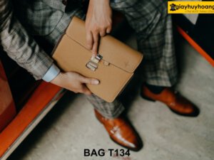 Cặp cầm tay nam da bò con nhỏ gọn T134 001