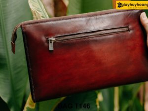 Ví cầm tay nam da bò thảo mộc tự nhiên T146 001