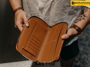 Túi ví cầm tay da bò đựng điện thoại tiền thẻ atm T150 005