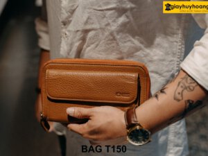 Túi ví cầm tay da bò đựng điện thoại tiền thẻ atm T150 003