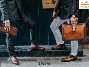 Túi xách da bò thảo mộc cho doanh nhân công sở T78 004