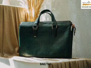 Túi xách da bò nam nhuộm màu xanh T60 003