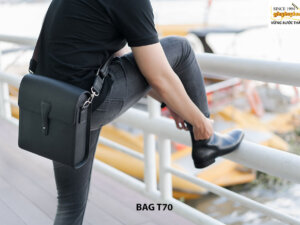 Túi da bò đeo chéo da hạt nam thời trang T70 003