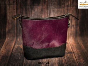 Túi xách nữ thời trang da lông màu tím T73 001
