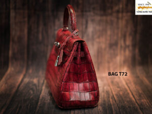 Túi xách nữ da cá sấu màu đỏ cao cấp T72 006