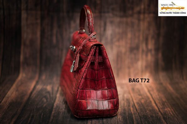 Túi xách nữ da cá sấu màu đỏ cao cấp T72 006