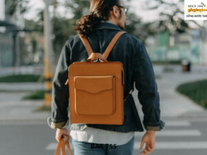 Balo đeo vai da bò phong cách T55 005