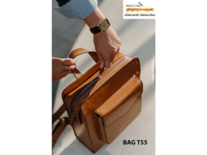 Balo đeo vai da bò phong cách T55 003