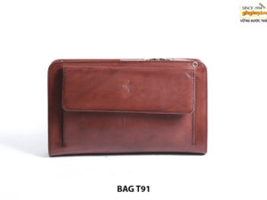 Túi ví da nam cầm tay làm thủ công T91 001