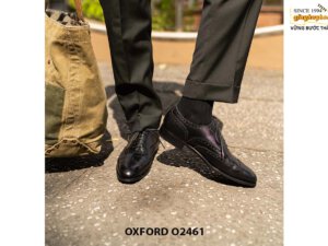 Giày da nam đế được khâu chỉ bền bỉ Oxford O2461 001