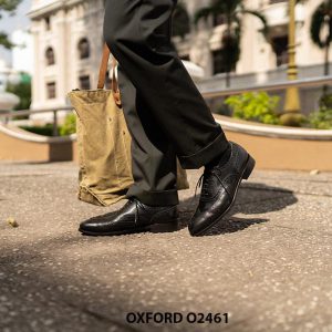 Giày da nam đế được khâu chỉ bền bỉ Oxford O2461 004
