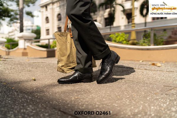 Giày da nam đế được khâu chỉ bền bỉ Oxford O2461 004