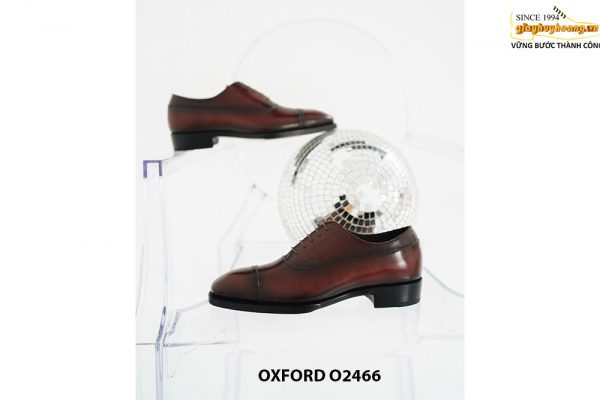 Giày da nam da bê con tự nhiên nhập khẩu Oxford O2466 004