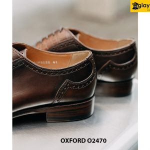 Giày da nam đế bằng da bò cao cấp Oxford O2470 004