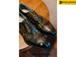 Giày da nam nhuộm màu da thủ công Oxford O2473 005
