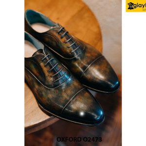 Giày da nam nhuộm màu da thủ công Oxford O2473 005