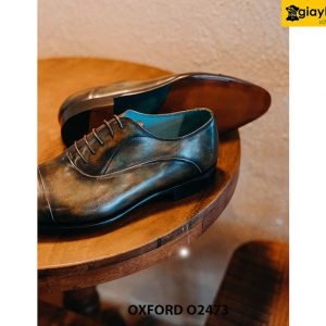 Giày da nam nhuộm màu da thủ công Oxford O2473 004