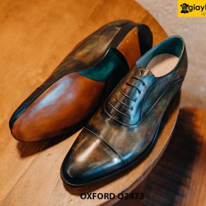 Giày da nam nhuộm màu da thủ công Oxford O2473 003