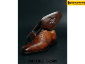 Giày da nam sản xuất từ da bê con italy Oxford O2509 003