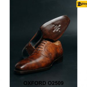 Giày da nam sản xuất từ da bê con italy Oxford O2509 003