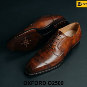 Giày da nam sản xuất từ da bê con italy Oxford O2509 002