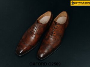 Giày da nam sản xuất từ da bê con italy Oxford O2509 001
