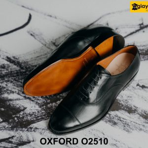Giày da nam thiết kế cổ điển đế da bò Oxford O2510 004