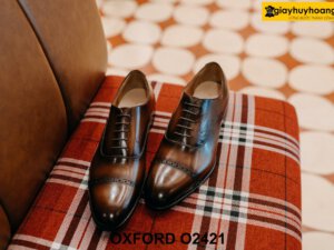 Giày tây nam hàng hiệu thủ công cao cấp Oxford O2421 001