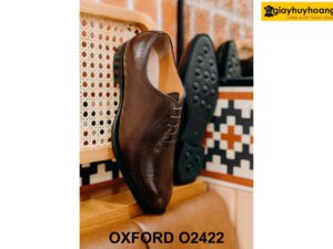 Giày da nam màu nâu da bê tự nhiên Oxford O2422 004