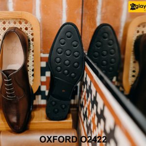 Giày da nam màu nâu da bê tự nhiên Oxford O2422 003