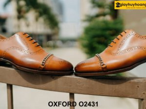Giày da nam Oxford Full Brogues thủ công O2431 001