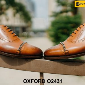 Giày da nam Oxford Full Brogues thủ công O2431 001