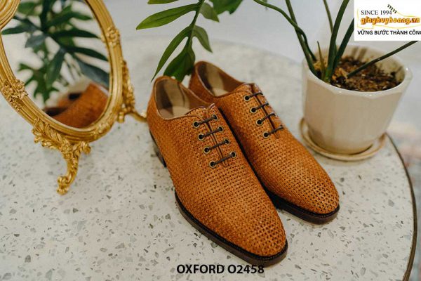 Giày tây nam da đan xen thủ công cá tính Oxford O2458 004